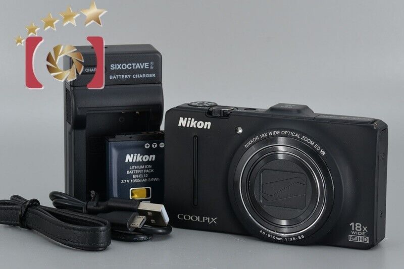 Excellent!! Nikon COOLPIX S9300 Black 16.2 MP Digital Camera