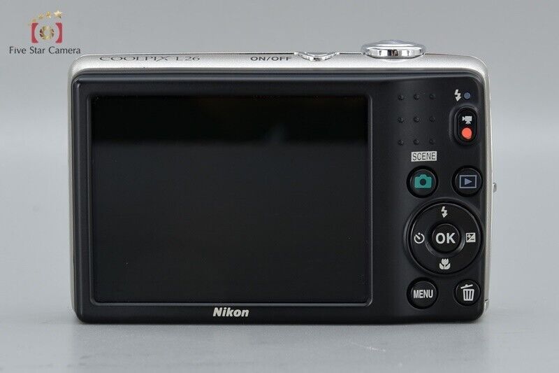 Excellent!! Nikon COOLPIX L26 Silver 16.4 MP Digital Camera w/Box