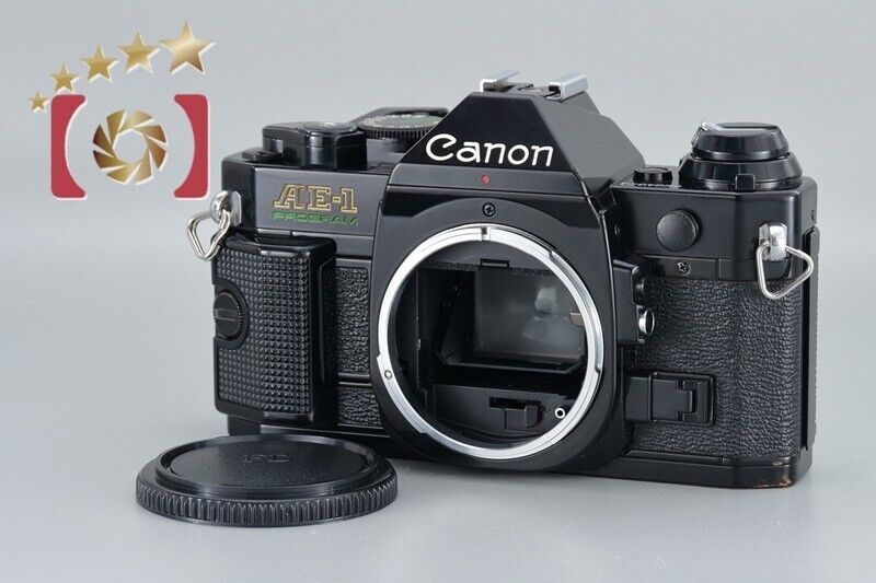 Very Good!! Canon AE-1 PROGRAM Black 35mm SLR Film Camera