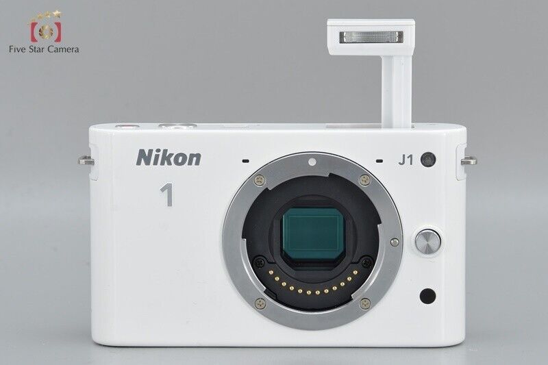 Very Good!! Nikon 1 J1 White 10.1 MP Digital Mirrorless Camera w/Box
