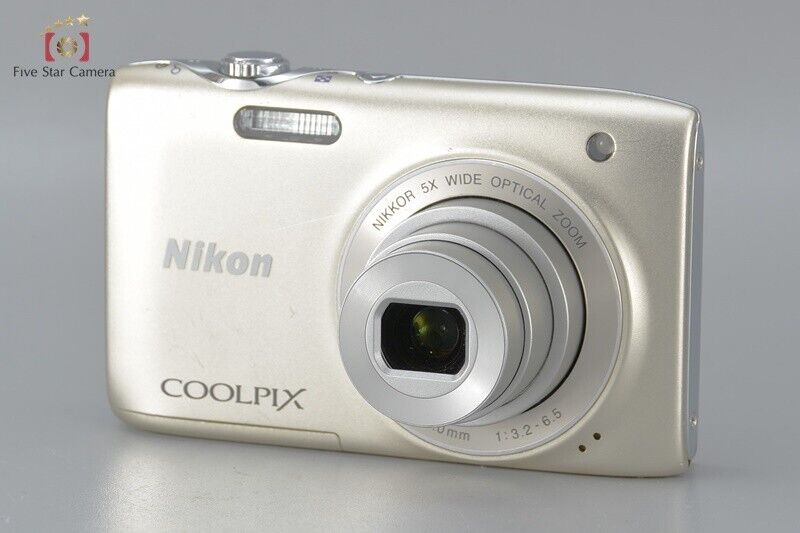 Very Good!! Nikon COOLPIX S3100 Champaign Silver 14.0 MP Digital Camera