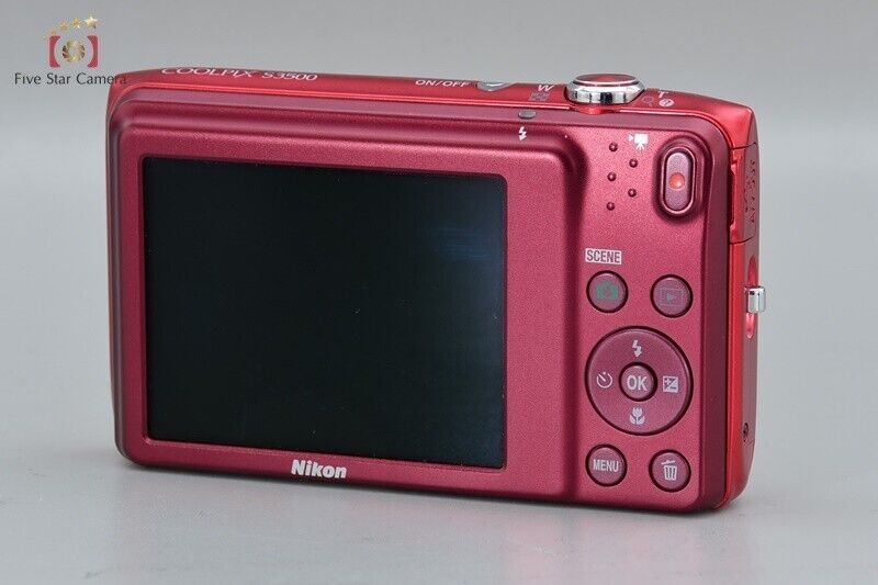 Near Mint!! Nikon COOLPIX S3500 Rasberry Red 20.0 MP Digital Camera