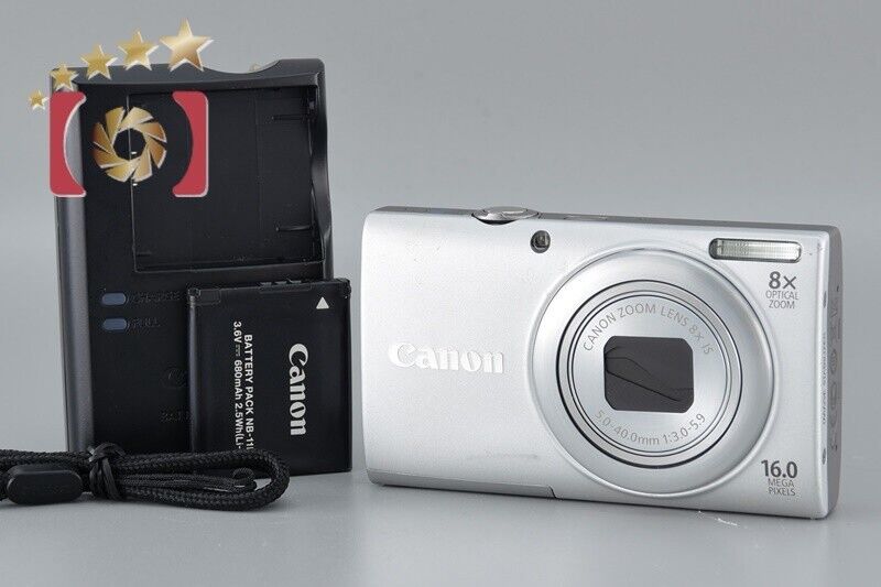 Very Good!! Canon PowerShot A4000 IS Silver 16.0 MP Digital Camera