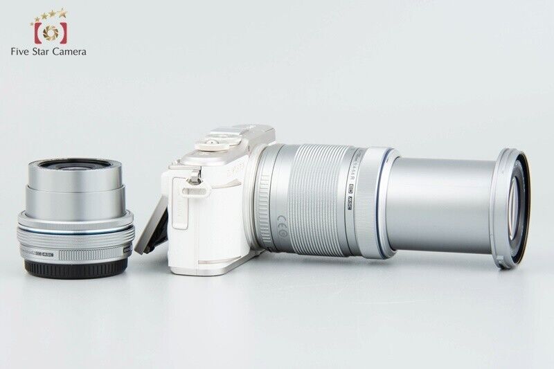 "Shutter count 318" Olympus PEN E-PL10 EZ White 16.1 MP 14-42 40-150 Lenses