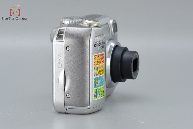 Very Good!! Nikon COOLPIX 3100 Silver 3.2 MP Digital Camera w/Box