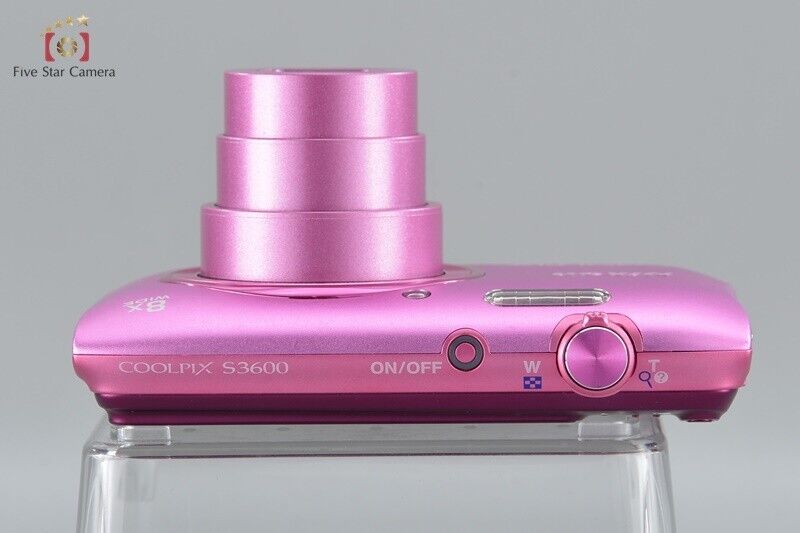 Excellent!! Nikon COOLPIX S3600 Pink 20.1 MP Digital Camera