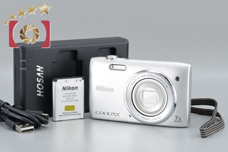 Excellent!! Nikon COOLPIX S3500 Crystal Silver 20.0 MP Digital Camera