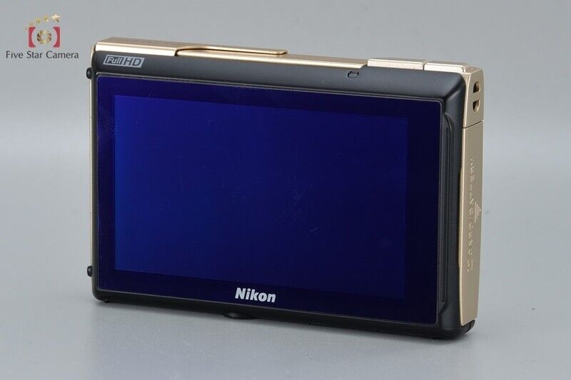 Excellent!! Nikon COOLPIX S100 Gold 16.0 MP Digital Camera w/Box