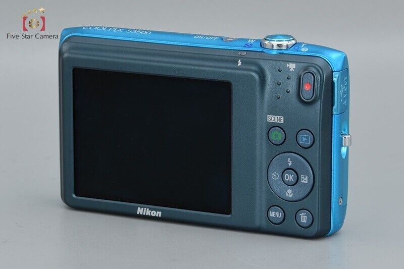 Excellent!! Nikon COOLPIX S3500 Oriental Blue 20.0 MP Digital Camera