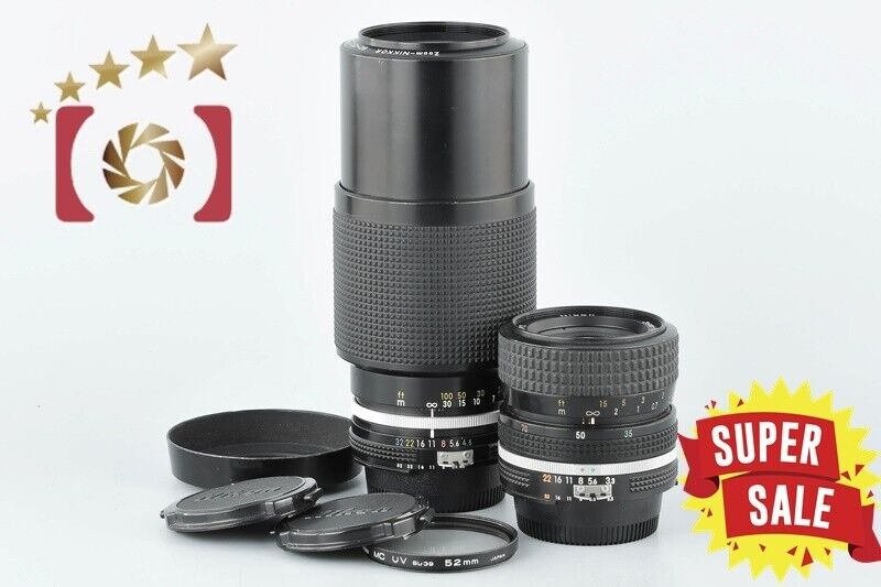 【20％OFF】Nikon Ai-S NIKKOR 35-70mm f/3.3-4.5 + Ai Zoom NIKKOR 80-200mm f/4.5