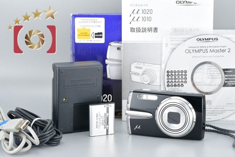 Excellent!! Olympus Stylus 1020 Black 10.0 MP Digatal Camera w/Box