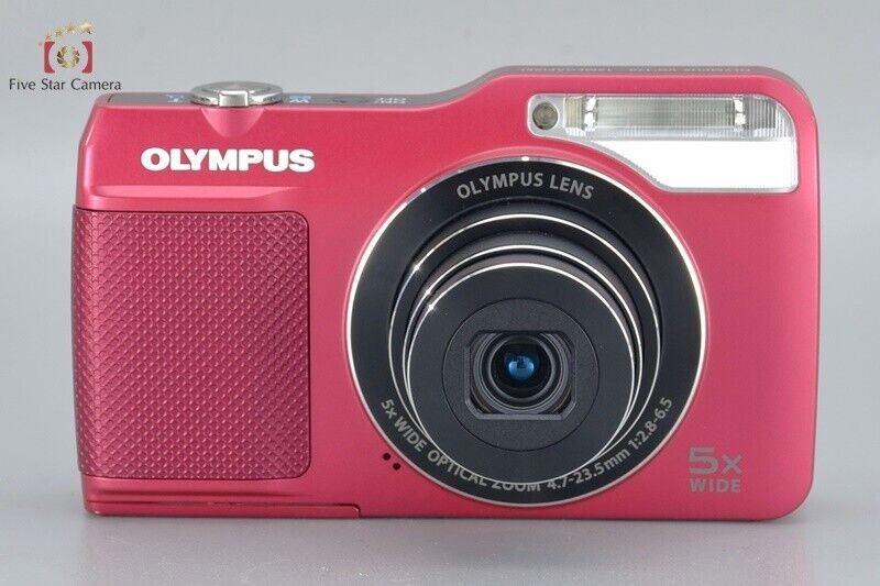 Near Mint!! OLYMPUS VG-170 Red 14.0 MP Digital Camera w/Box