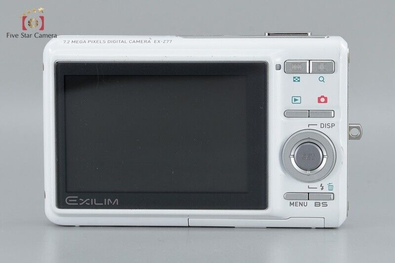 Very Good!! Casio EXILIM EX-Z77 White 7.2 MP Digital Camera