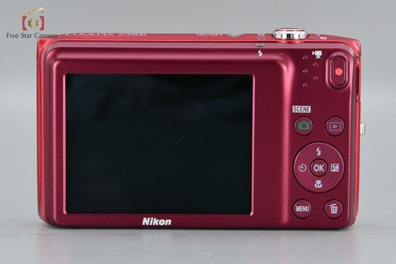 Near Mint!! Nikon COOLPIX S3500 Rasberry Red 20.0 MP Digital Camera