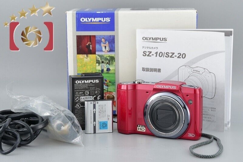 Very Good!! Olympus SZ-20 Red 16.0 MP Digital Camera w/Box