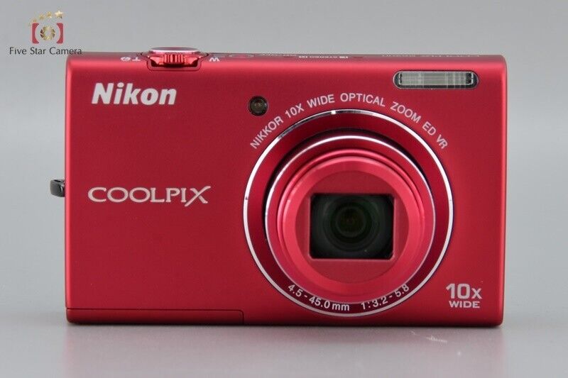 Near Mint!! Nikon COOLPIX S6200 16.0 MP Brilliant Red Digital Camera w/Box