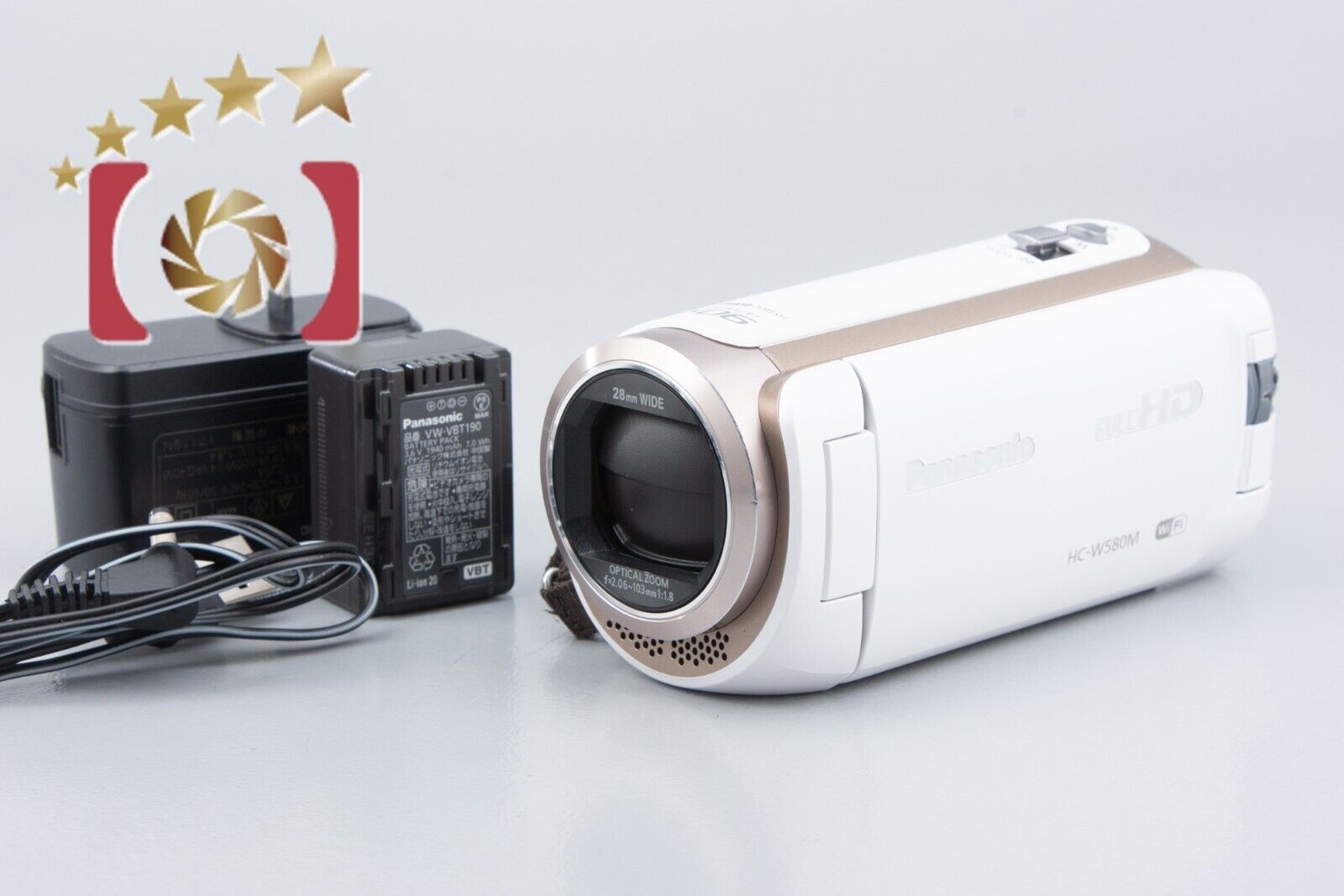 Very Good!! Panasonic HC-W580M White Digital Hi-Vision Video Camera