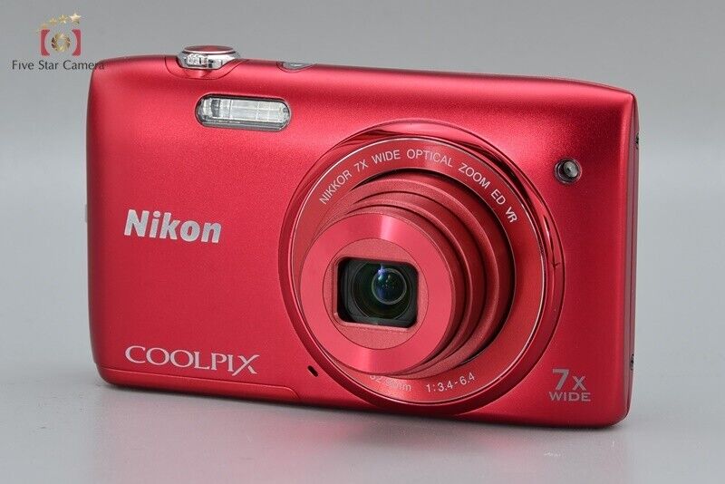 Near Mint!! Nikon COOLPIX S3500 Rasberry Red 20.0 MP Digital Camera