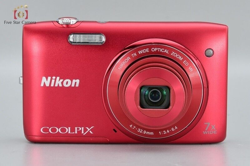 Near Mint!! Nikon COOLPIX S3500 Rasberry Red 20.0 MP Digital Camera