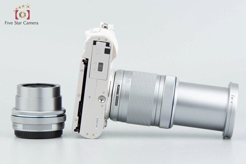 "Shutter count 318" Olympus PEN E-PL10 EZ White 16.1 MP 14-42 40-150 Lenses