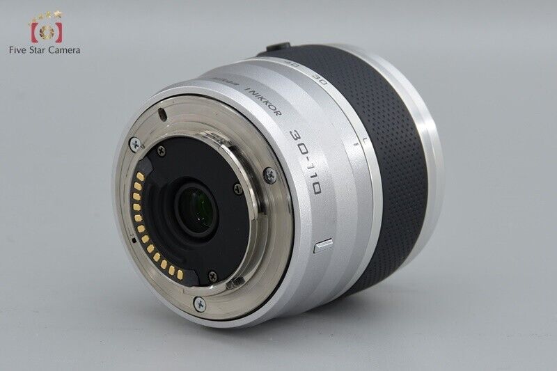 "Count 4,286" Nikon 1 J1 Silver 10.1 MP Digital Camera + Double Lens Kit