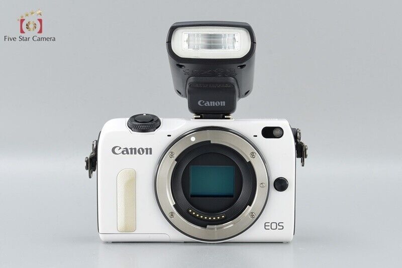 Excellent!! Canon EOS M2 White 18.0 MP Digital Mirrorless Camera EF-M 18-55 IS S