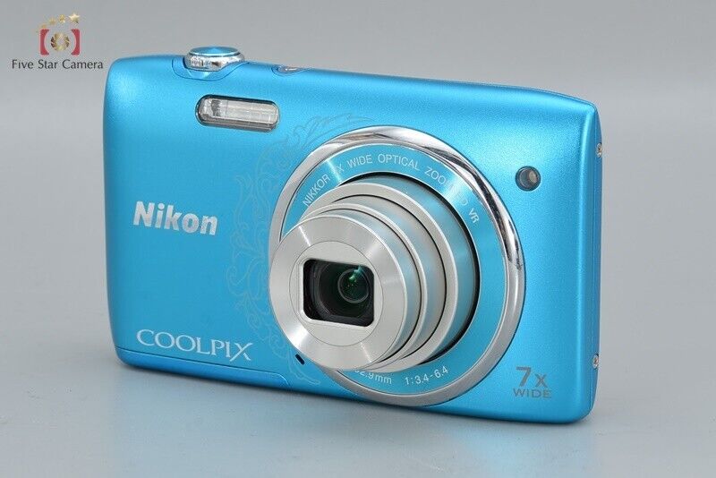 Excellent!! Nikon COOLPIX S3500 Oriental Blue 20.0 MP Digital Camera