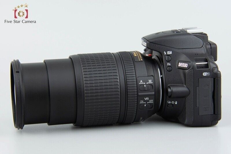 "Count 2,781" Nikon D5500 Black 24.2 MP DSLR Camera 18-140 VR Lens w/ Box