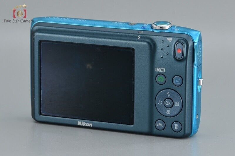 Very Good!! Nikon COOLPIX S3500 Oriental Blue 20.0 MP Digital Camera