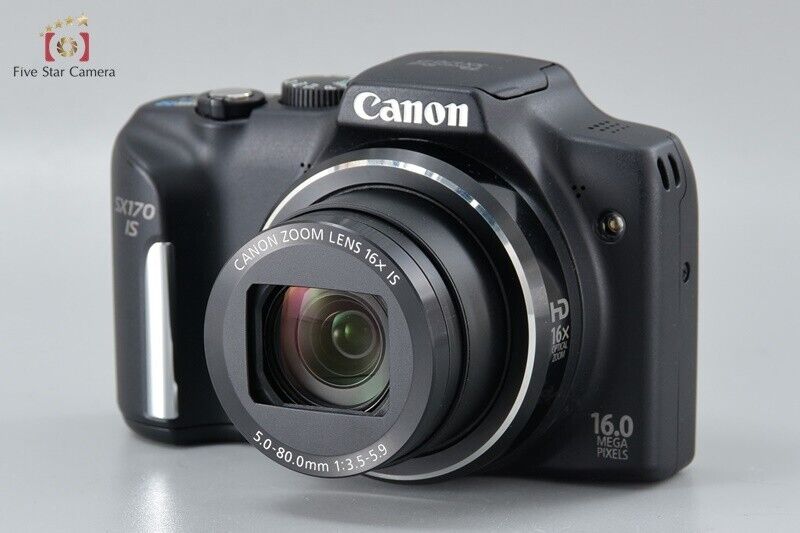 Very Good!! Canon PowerShot SX170 IS Black 16.0 MP Digital Camera