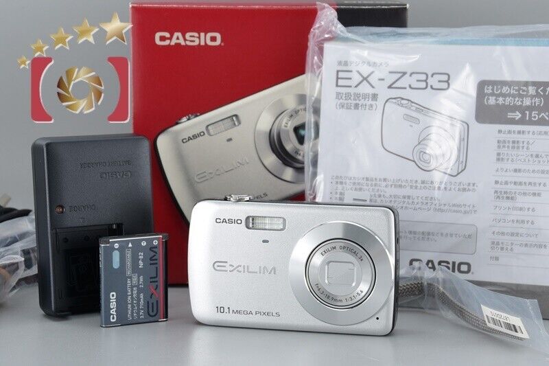 Excellent!! Casio EXILIM EX-Z33 Silver 10.0 MP Digital Camera w/Box