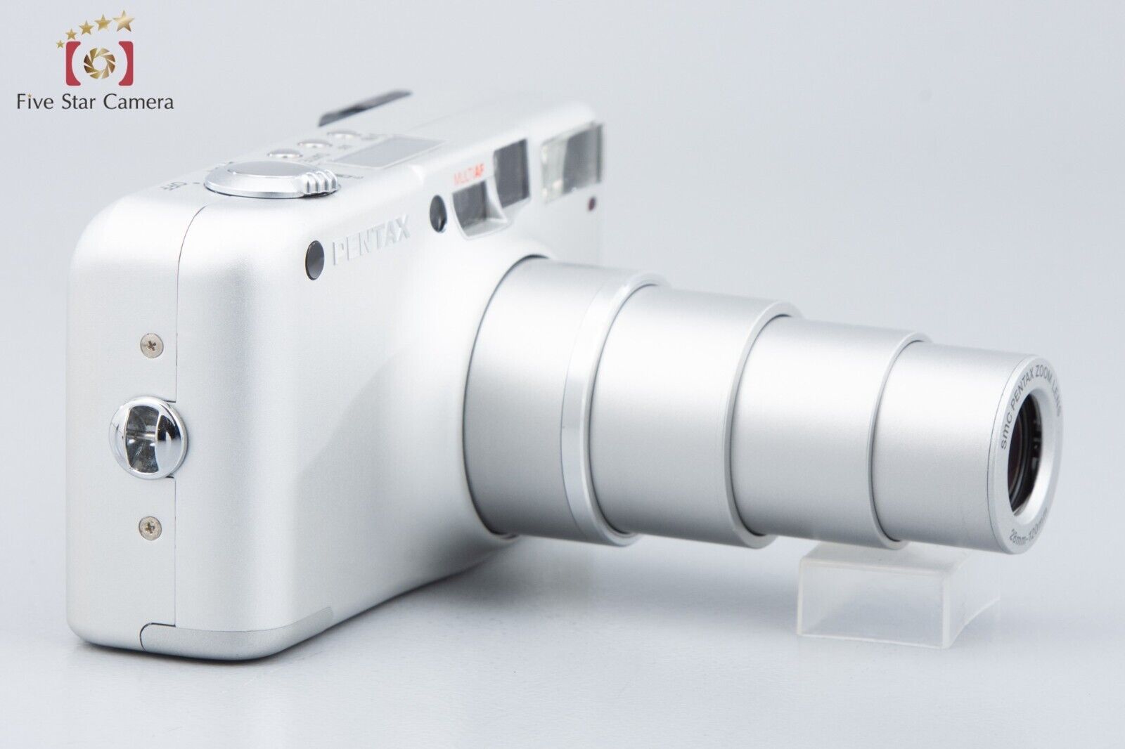 Excellent!! Pentax ESPIO 120SW Silver 35mm Point & Shoot Film Camera