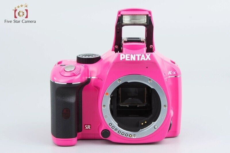 "Shutter count 199" Pentax K-x Pink 12.4 MP DSLR SMC DA L 18-55 Lens