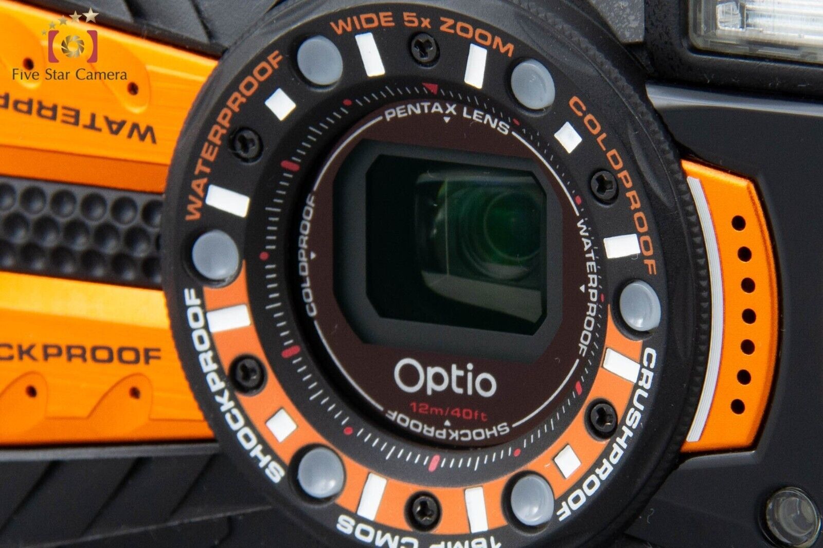 Excellent!! Pentax Optio WG-2 Shiny Orange 16.0 MP Digital Camera