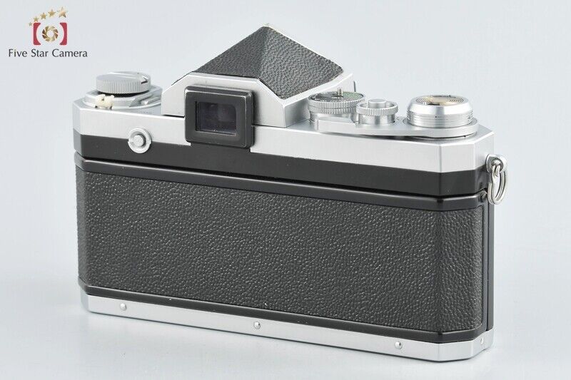 Very Good!! Nikon F Eye Level Silver Mid Model 35mm SLR Film Camera Body
