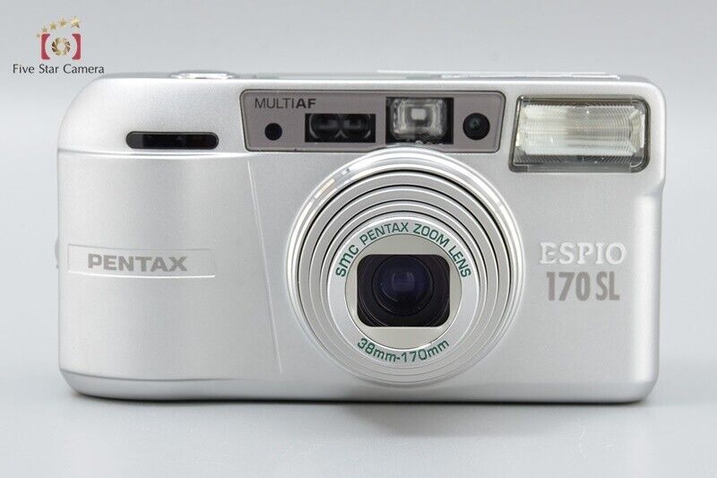 Excellent!! PENTAX ESPIO 170SL Silver 35mm Point & Shoot Film Camera