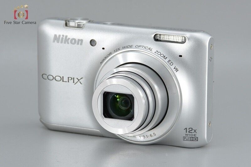 Very Good!! Nikon COOLPIX S6400 Silver 16.2 MP Digital Camera w/Box