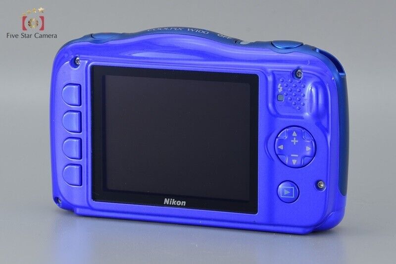 Excellent!! Nikon COOLPIX W100 Blue 13.2MP Digital Camera