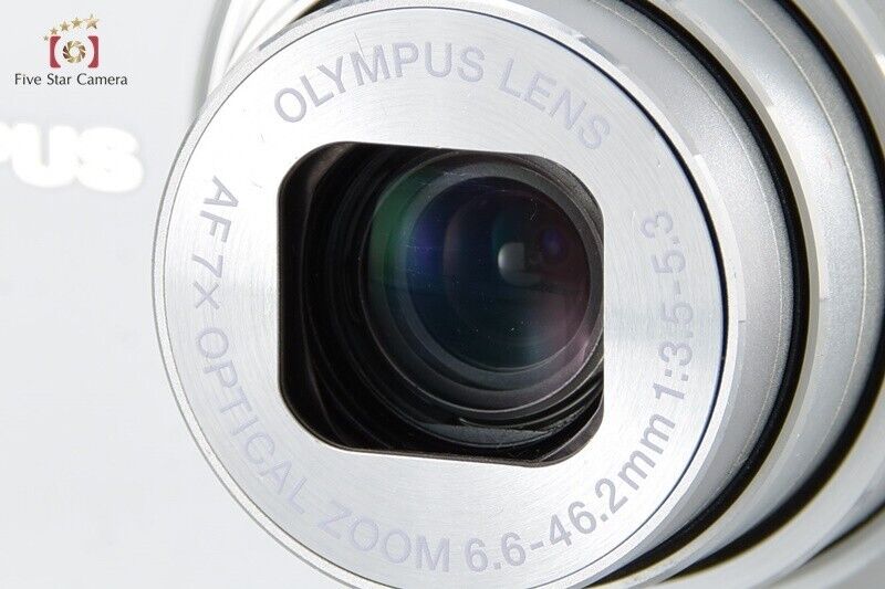 Very Good!! Olympus μ [mju:] 1060 White 10.0 MP Digital Camera w/ Box