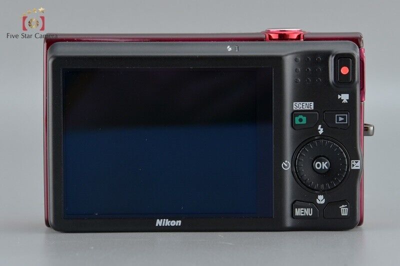 Near Mint!! Nikon COOLPIX S6200 16.0 MP Brilliant Red Digital Camera w/Box