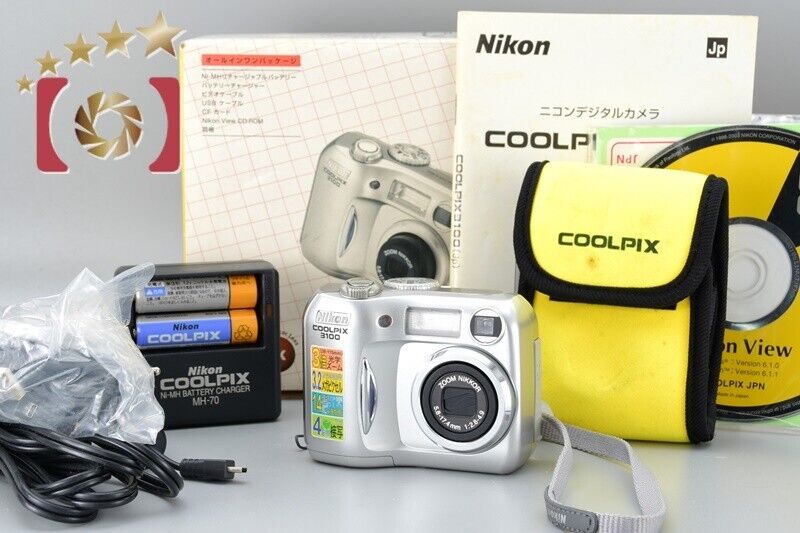 Very Good!! Nikon COOLPIX 3100 Silver 3.2 MP Digital Camera w/Box