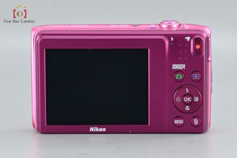 Excellent!! Nikon COOLPIX S3600 Pink 20.1 MP Digital Camera