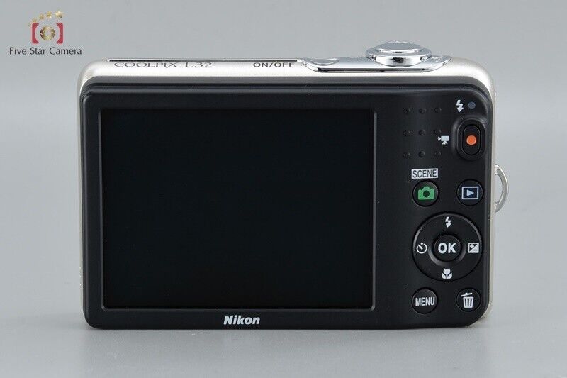 Very Good!! Nikon COOLPIX L32 Silver 20.1 MP Digital Camera