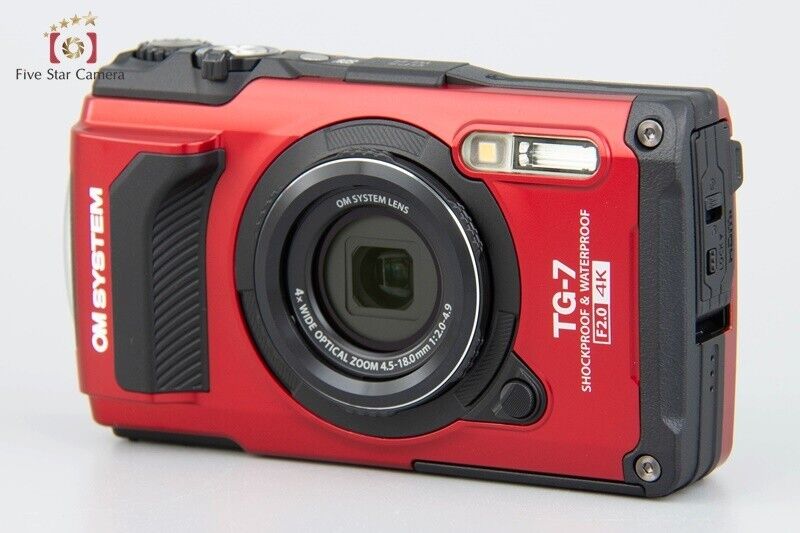 "Shutter count 187" Olympus Tough TG-7 Red 12.0 MP Digital Camera w/ Box