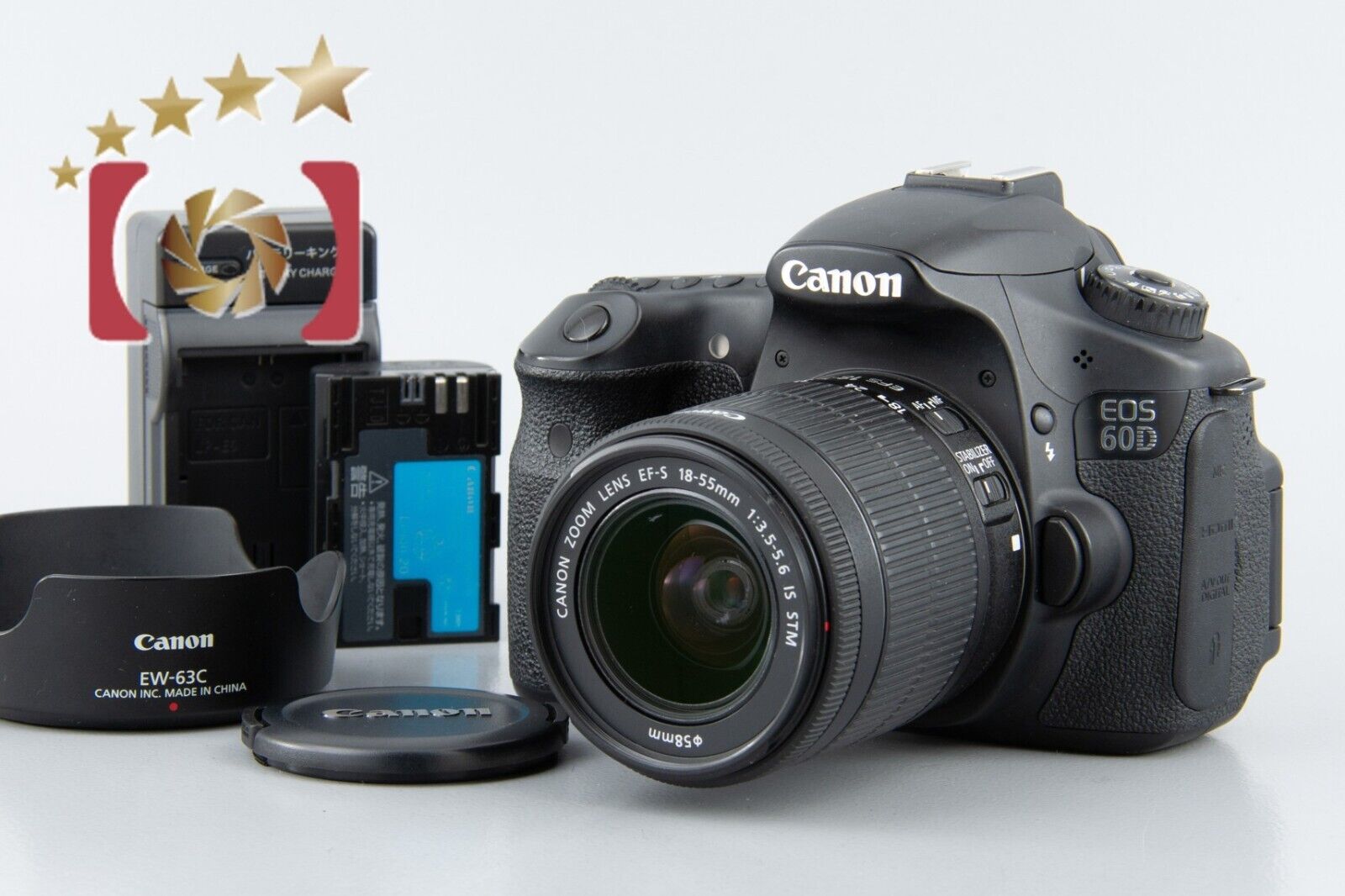 Very Good!! Canon EOS 60D 18.0 MP DSLR + EF-S 18-55mm f/3.5-5.6 IS STM