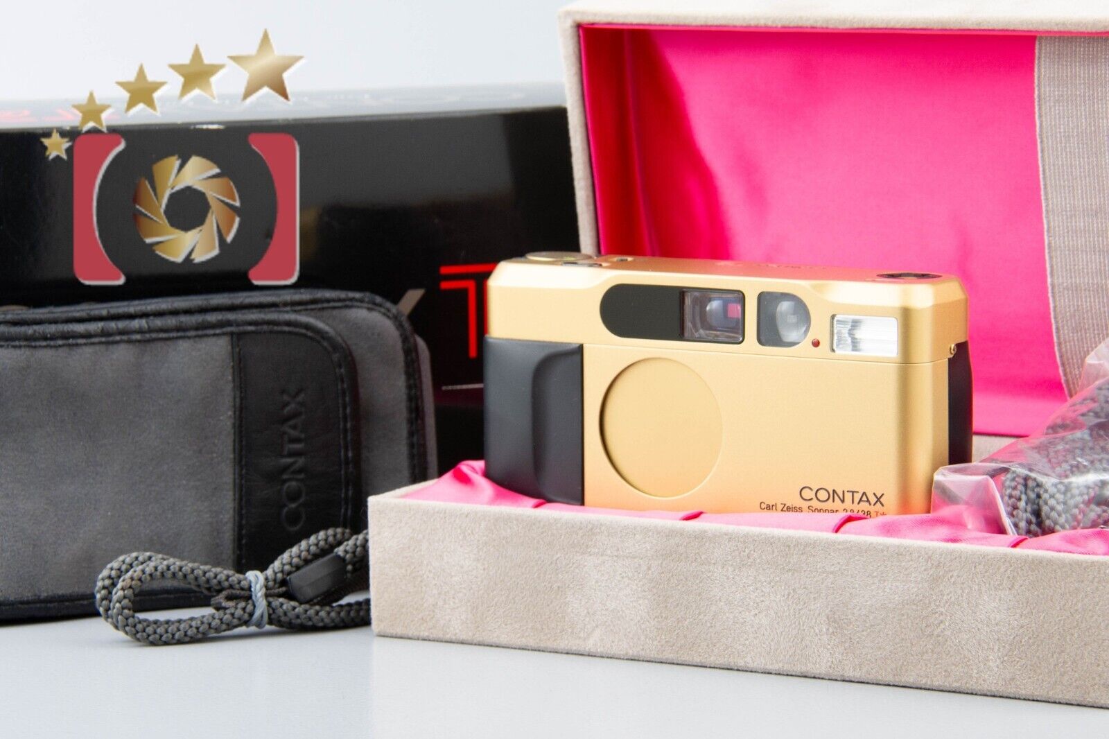 Never Used!! CONTAX T2 Gold Point & Shoot 35mm Film Camera ※Read