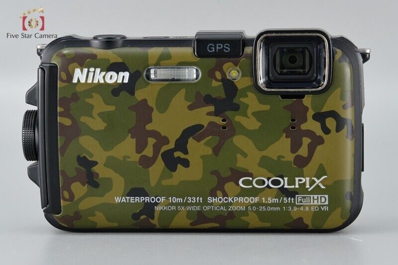 Very Good!! Nikon COOLPIX AW100 Forest Camouflage 16.0 MP Digital Camera