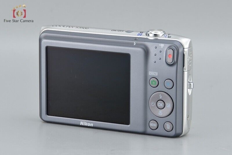 Excellent!! Nikon COOLPIX S3500 Crystal Silver 20.0 MP Digital Camera