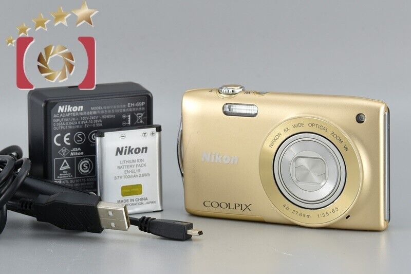 Very Good!! NIkon COOLPIX S3300 Gold 16.0 MP Digital Camera