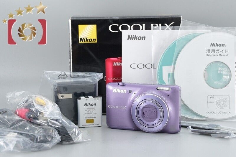 Near Mint!! Nikon COOLPIX S6400 Purple 16.2 MP Digital Camera